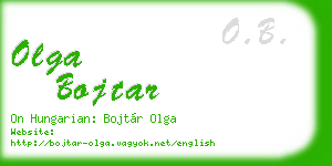 olga bojtar business card