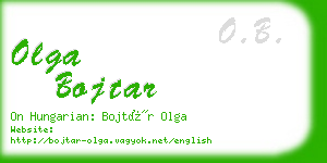 olga bojtar business card